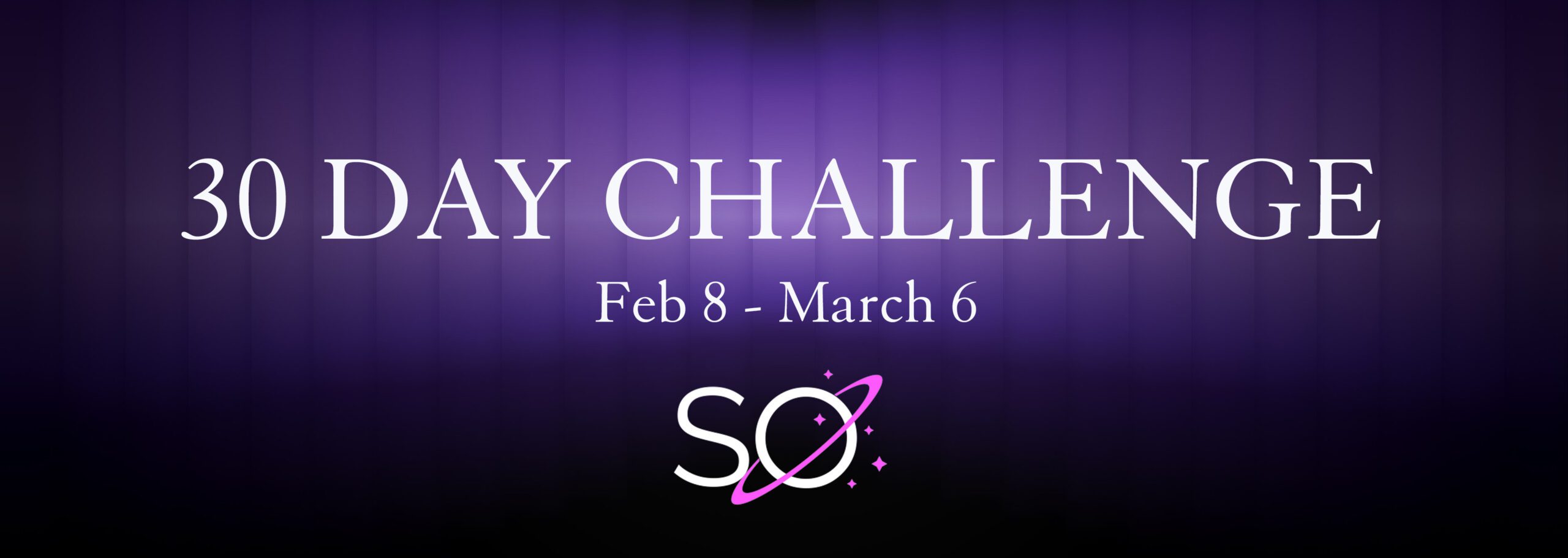 Dark violet-purple gradient background with subtle vertical stripes and a central glow, creating a modern digital backdrop